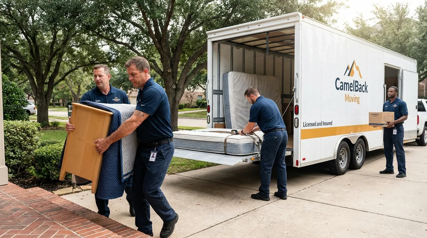 Crew loading residential truck for cross-state move from Salem, MO